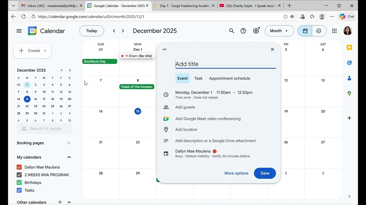 MVA ONLINE - CALENDAR MANAGEMENT AND APPOINTMENT TASK