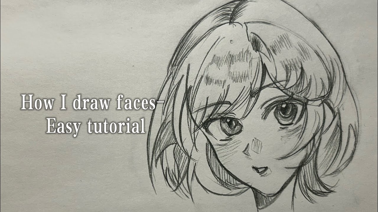 How I draw faces easy tutorial