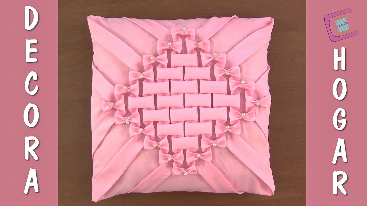 🌸🌸Cojín Drapeado Ladrillo Diamante🌸🌸 Almofada Capitone-Smocking Cushion- Fabric Manipulation