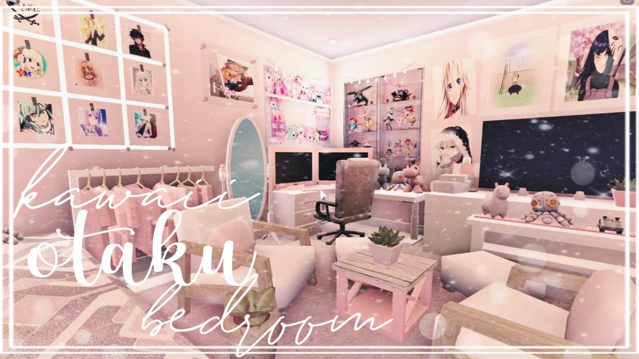 ROBLOX BLOXBURG: Kawaii Otaku Bedroom l tour + speedbuild