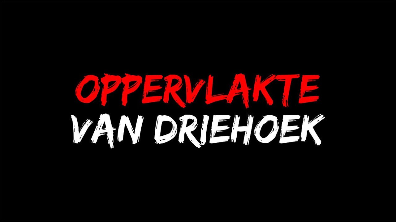 Oppervlakte - Driehoek