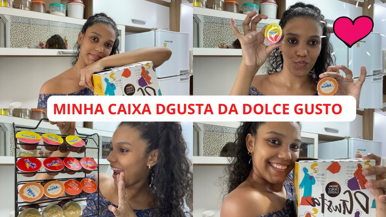 Unboxing Caixa Dgusta + Degustando Nesquik e Cappuccino Doce de Leite! 😋☕