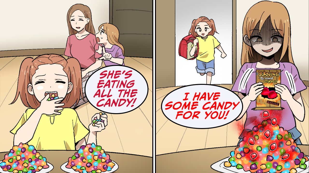 My sister always steals my candy so I decided to mix some extremely spicy gummies [Manga Dub]