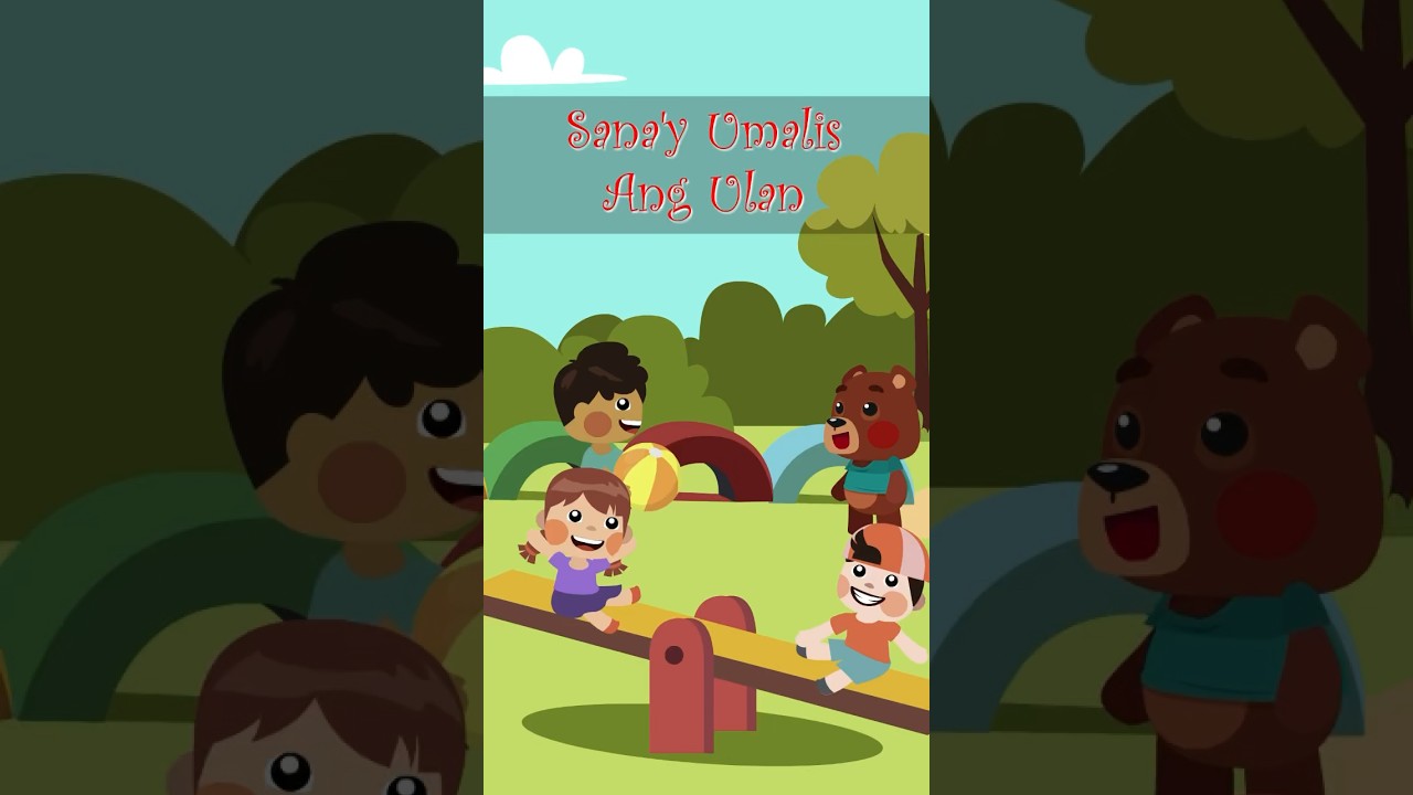 Rain Rain Go Away 🌧️ in Filipino | #flexybear  #shorts #nurseryrhymes #rainraingoaway