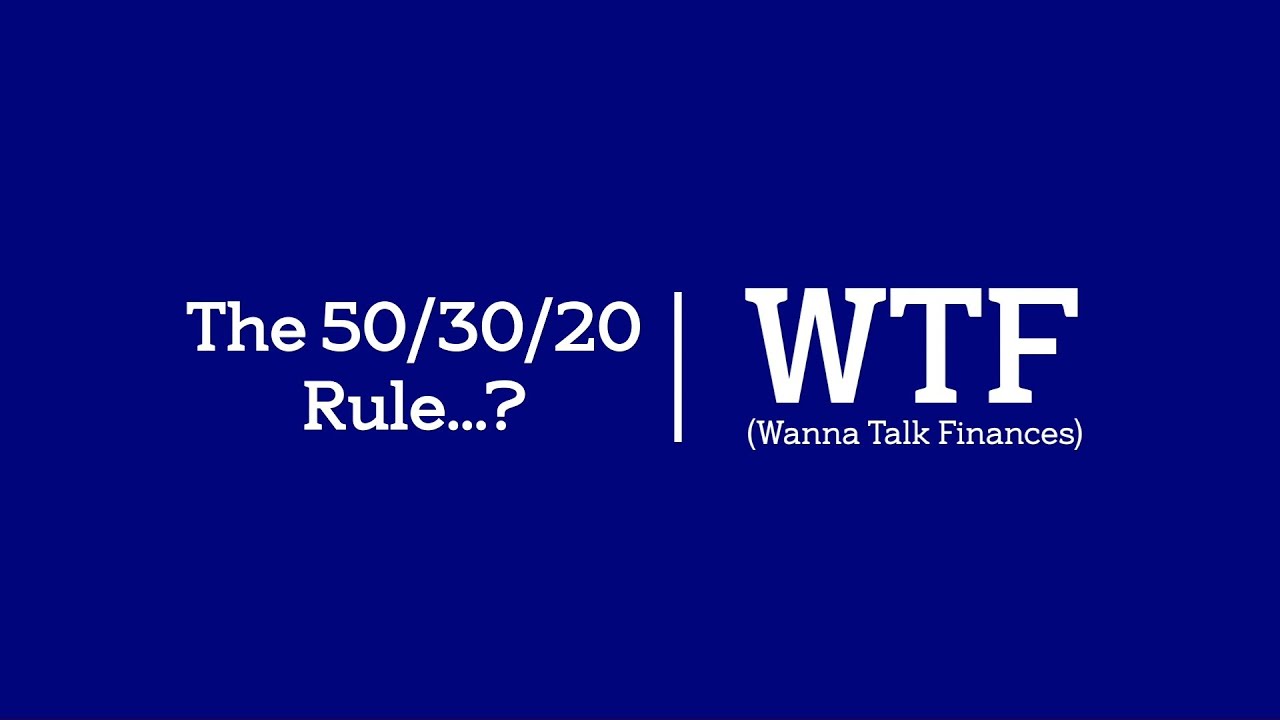 The 50/30/20 rule for managing money