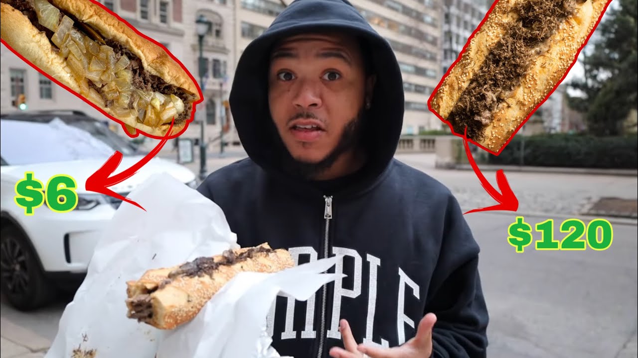 $6 cheesesteak vs $120 cheesesteak!