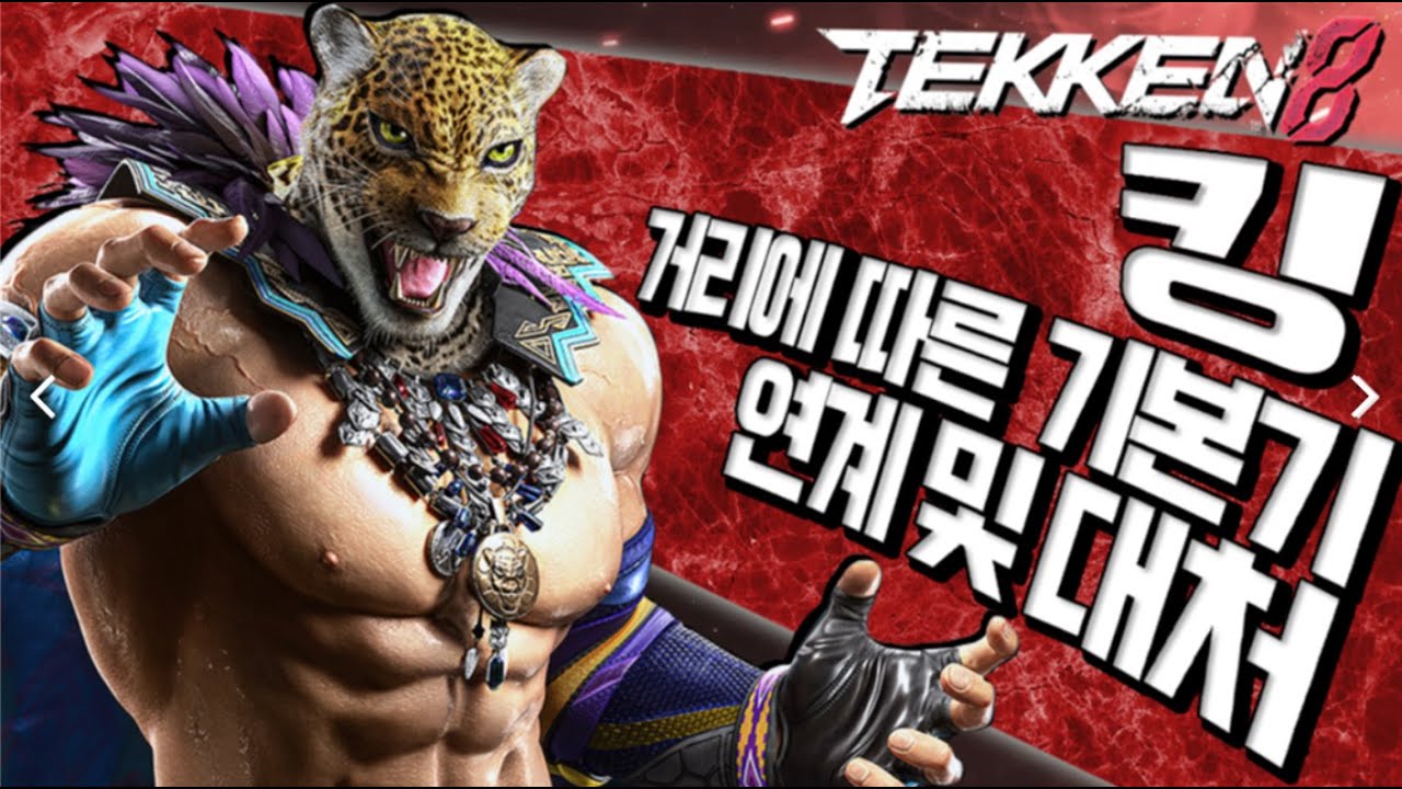 철권8 킹 거리에 따른 주력 기본기와 간단 연계, Tekken8 king Main basic command according to distance