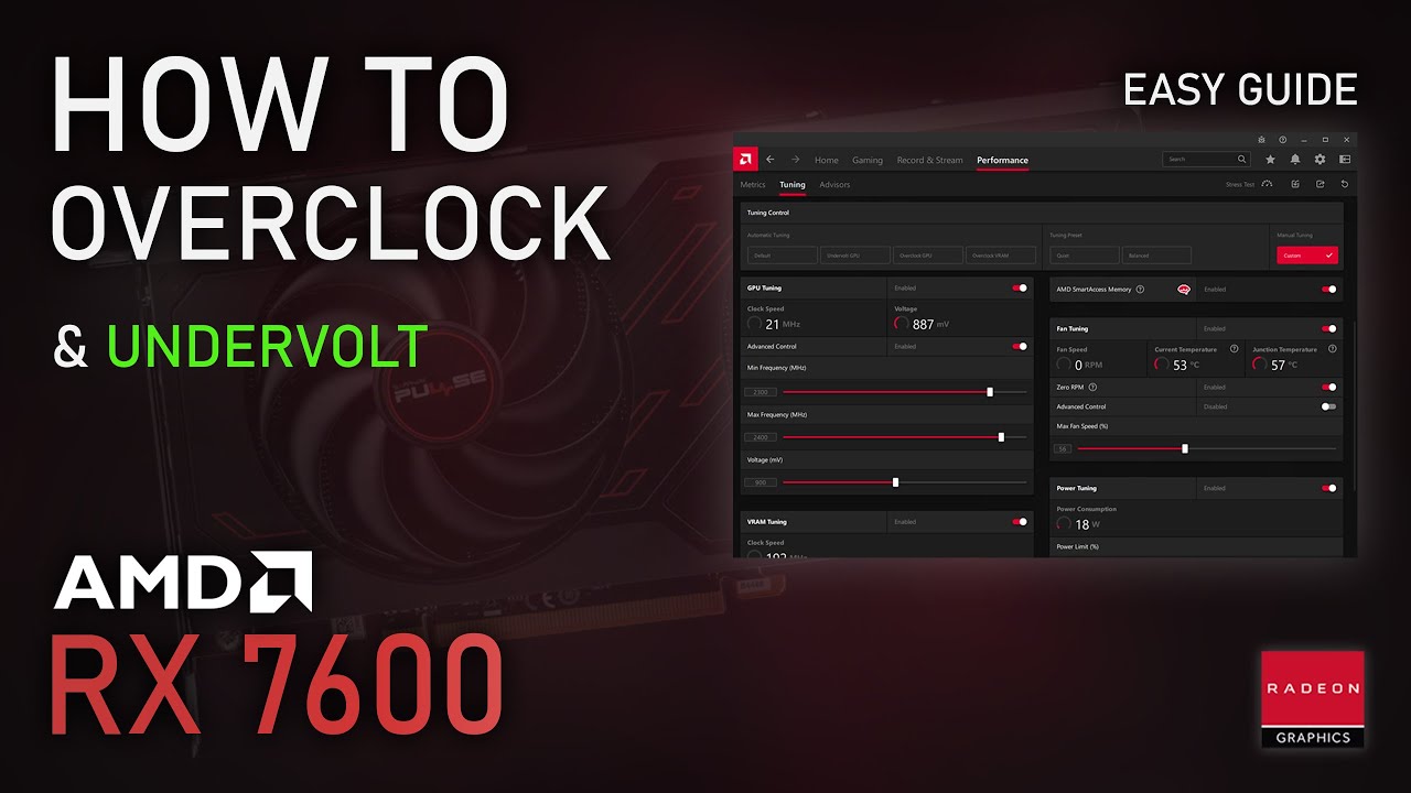How to OVERCLOCK & UNDERVOLT RX 7600 | ADRENALIN 2023 Easy Tutorial