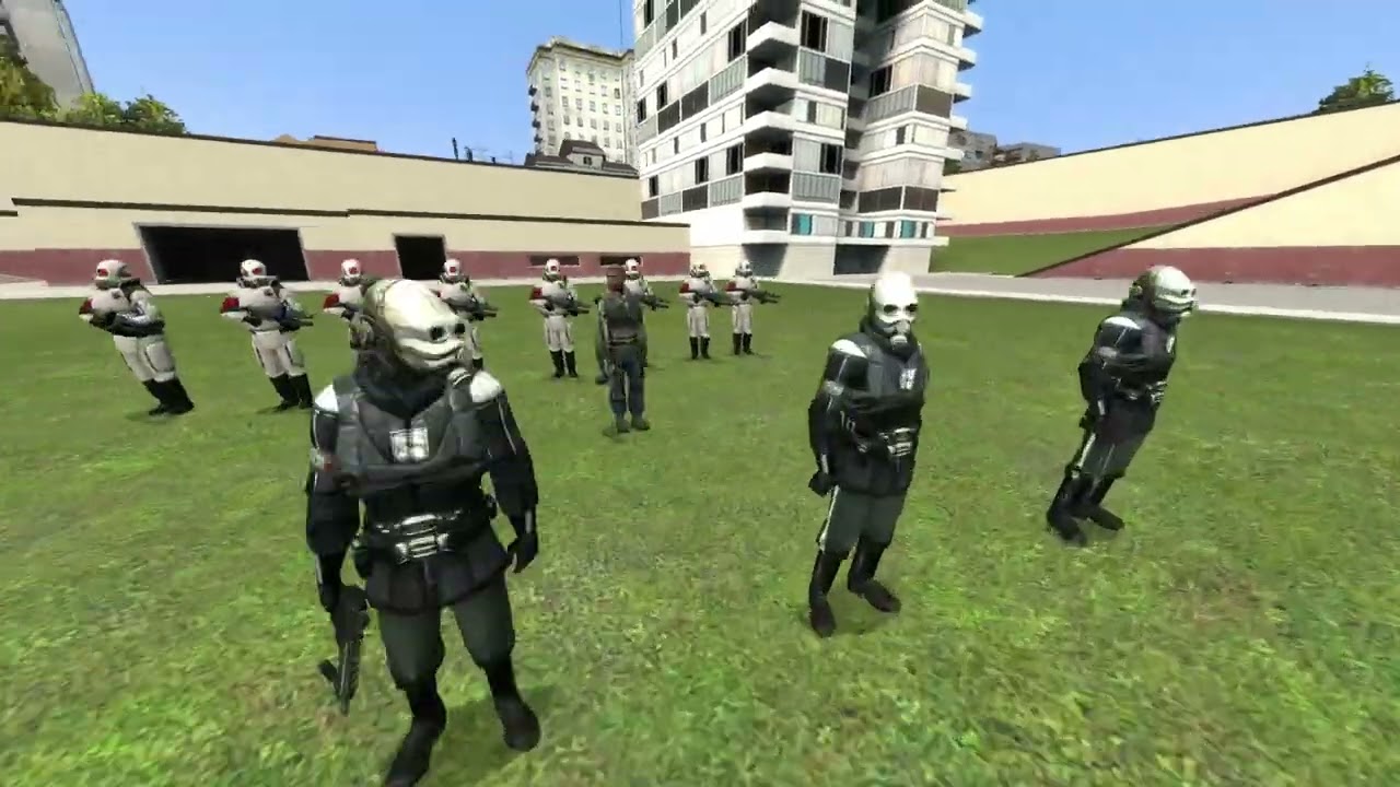 garry's mod/ зомби из left 4 dead против half life 2/ войны 3