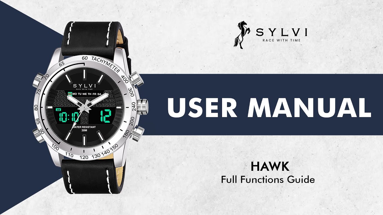 SYLVI Hawk User Manual ⌚ | How To Use Analog Digital Watch Guide✔️ | Hawk Watch Functions #UserGuide