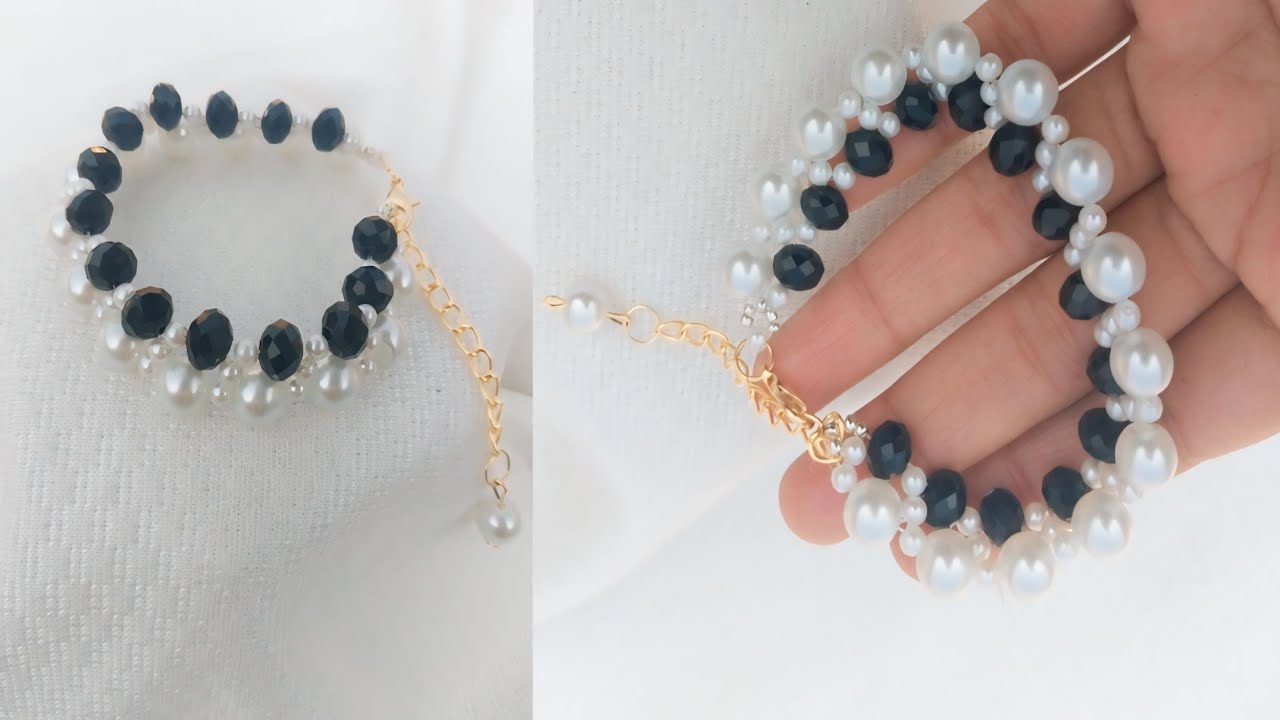 Beautiful Pearl and Crystals Beads Bracelet | Making Jewelry | Beads