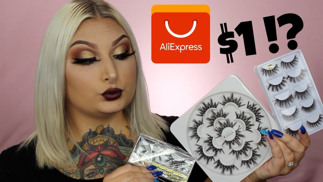 CHEAP ALIEXPRESS LASHES TRY ON HAUL!