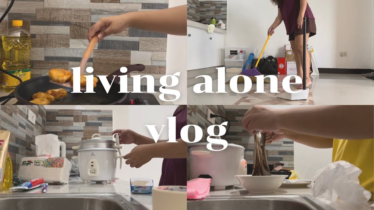 first day after moving in, kitchen & grocery haul, what i ate | living alone in the philippines vlog