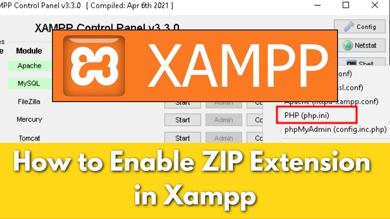 How to Enable ZIP Extension in XAMPP