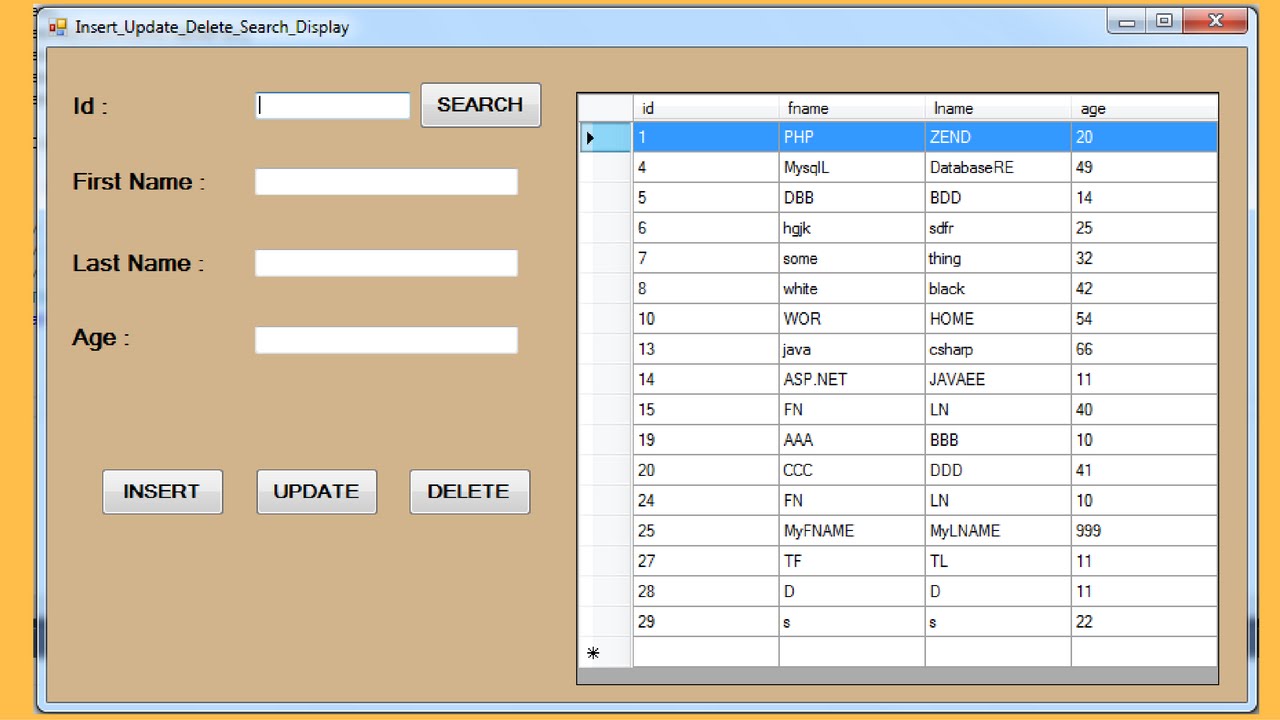 C# & MySQL - Insert Update Delete Search Display Part 1 [ with source code ]