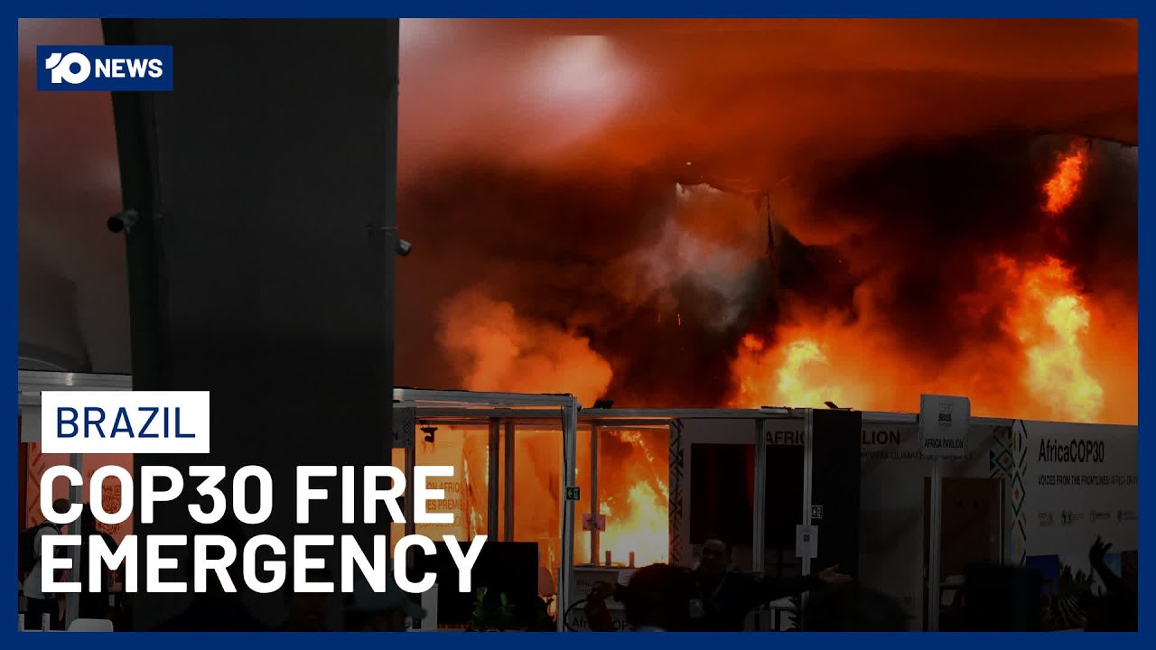 COP30 Climate Summit Evacuated After Fire Disrupts Negotiations In Brazil | 10 News