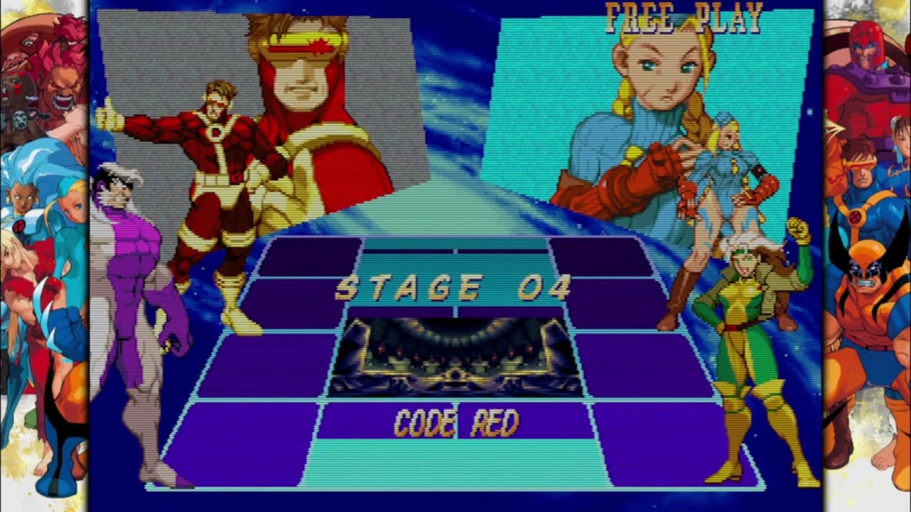 X-Men vs Street Fighter Cyclops Sabertooth