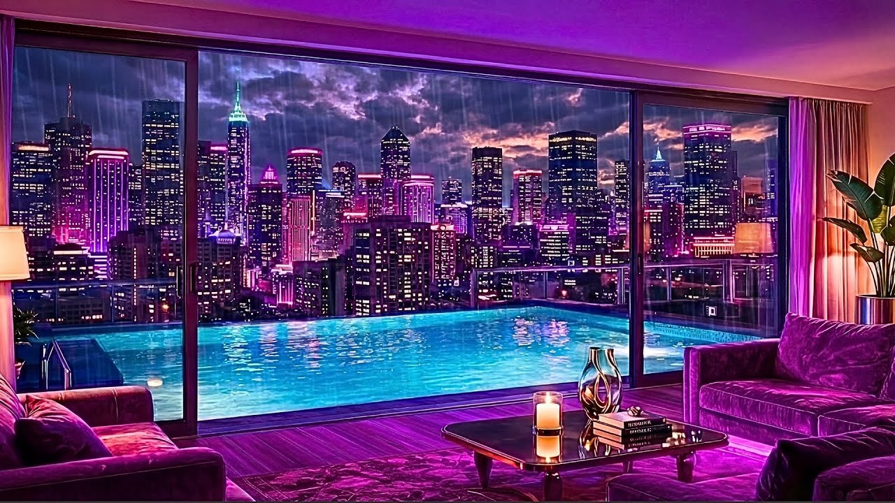 Rainy Retro Apartment 🌙🎶 Ultra Calm Lofi Lounge for Deep Focus and Relaxation