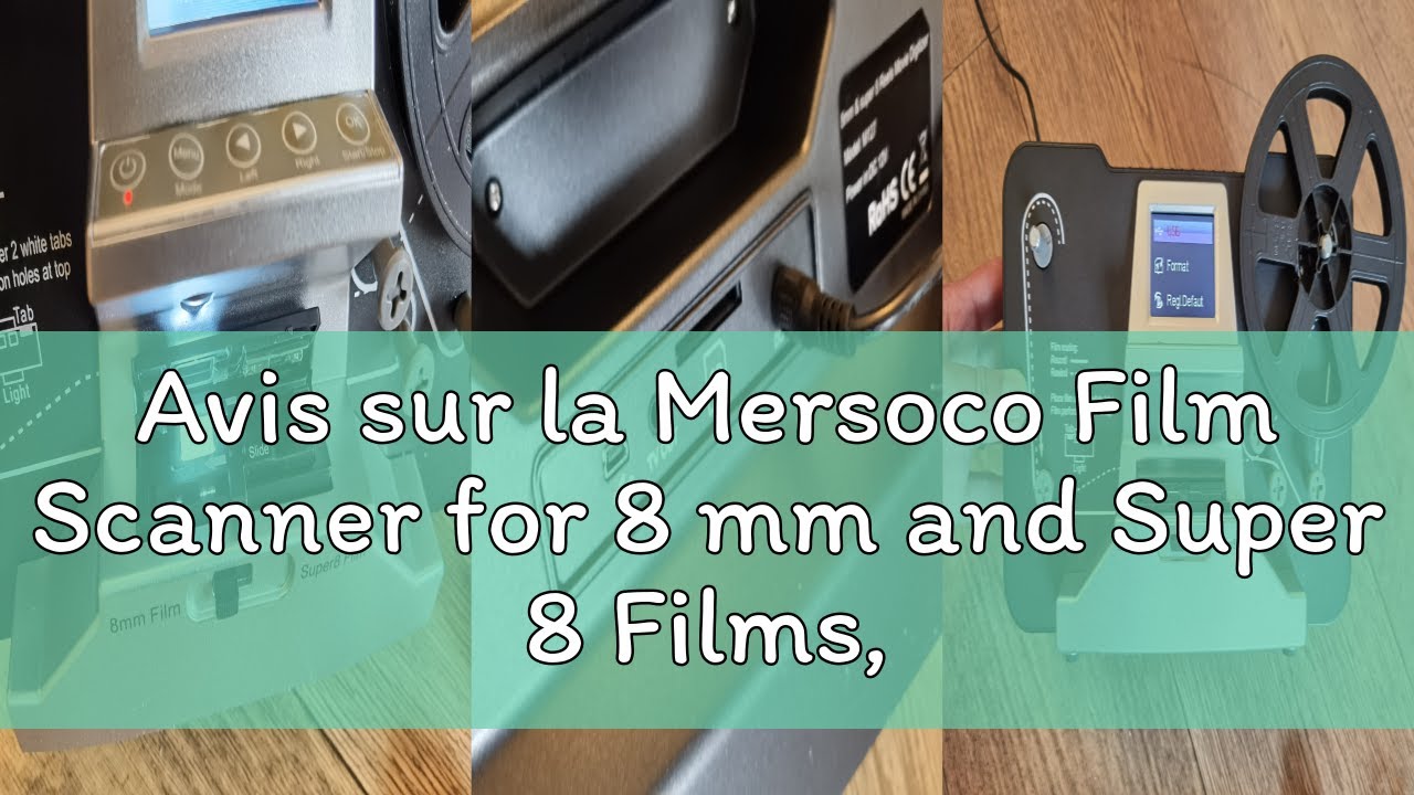 Avis sur la Mersoco Film Scanner for 8 mm and Super 8 Films, Film Scanner Digital Film Scanner Super