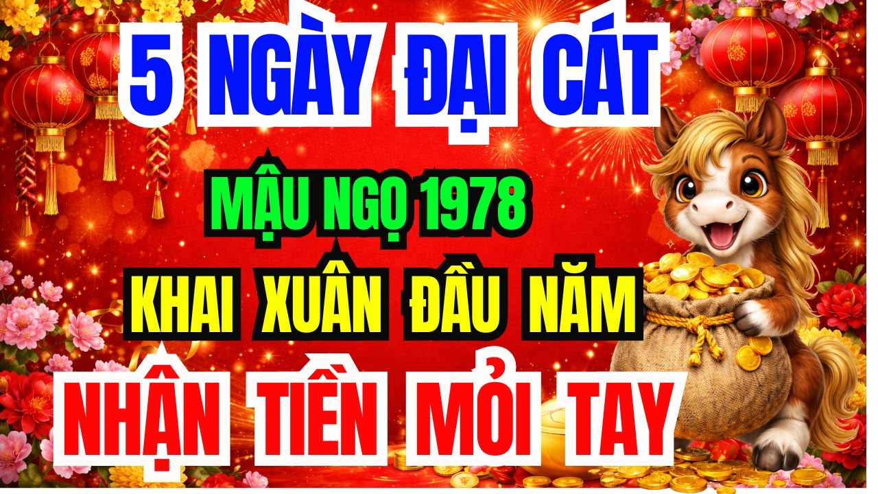 5 Ngày Khai Xuân Đầu Năm 2026 Mậu Ngọ 1978 Trời Già Ban Lộc Tiền Về Dồn Dập, Cực Giàu