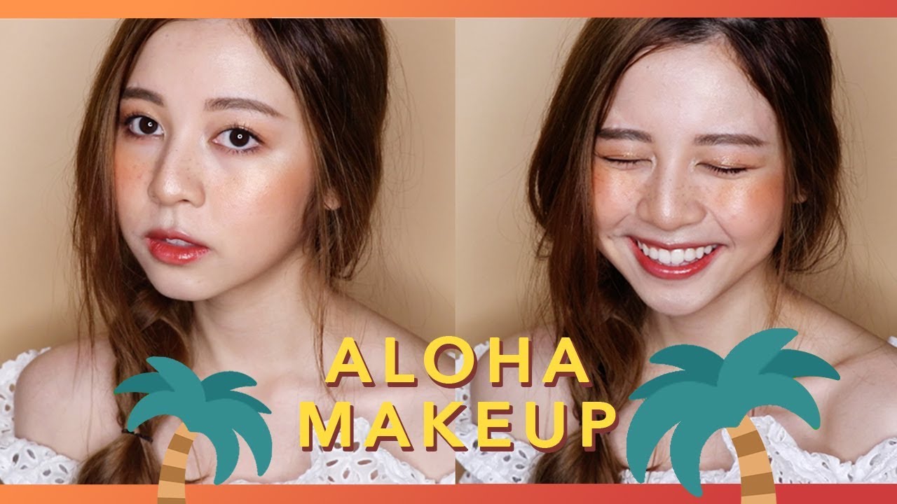 HOW TO แต่งลุคโกลวซัมเมอร์ท้าลมหนาวสุด ALOHA! + เทคนิคแต้มกระแบบคิ้วท์ๆ | Babyjingko