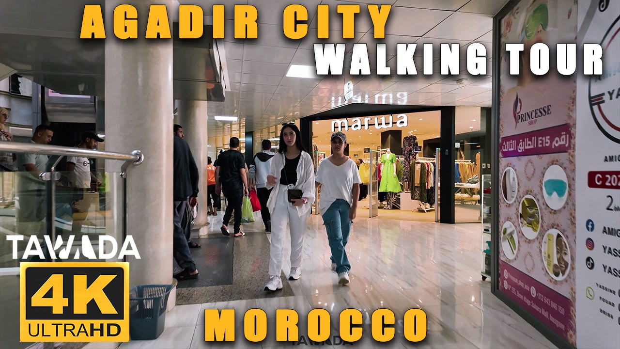 Inzegane city walking tour 2024- Morocco 4K UHD
