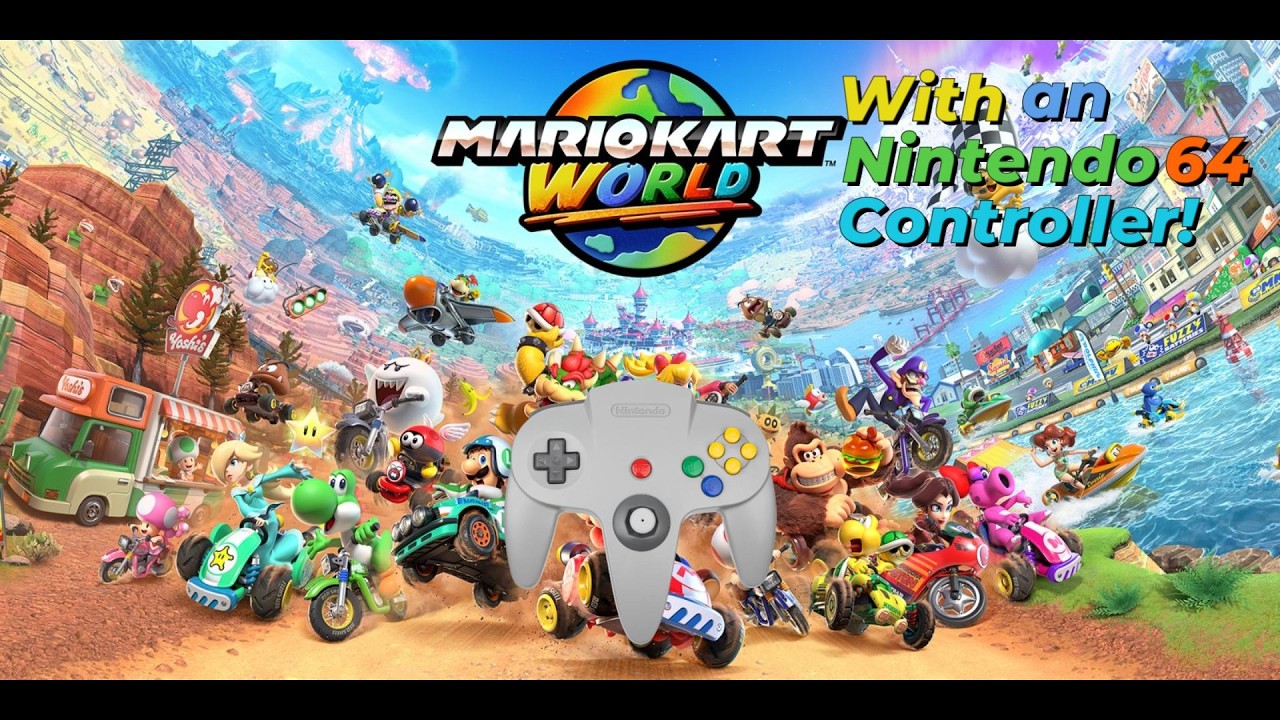 Mario Kart World the way it was meant to be played: with an N64 controller!