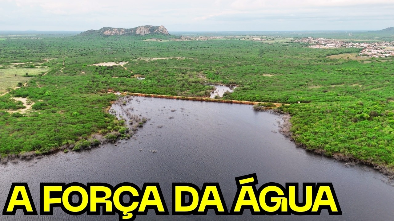 DEPOIS DAS CHUVAS, O AÇUDE NOVO SANGROU E A CENA IMPRESSIONA