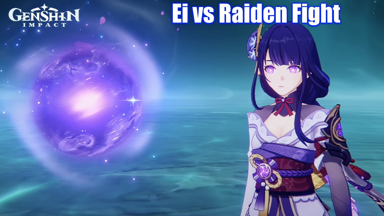 Genshin Impact - Ei vs Raiden Shogun Boss Fight & Ending