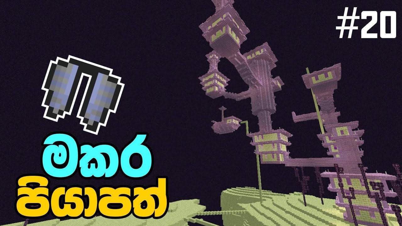 Elytra සොයා | Lets find an elytra in minecraft | Minecraft oneblock sinhala | oneblock ep 20