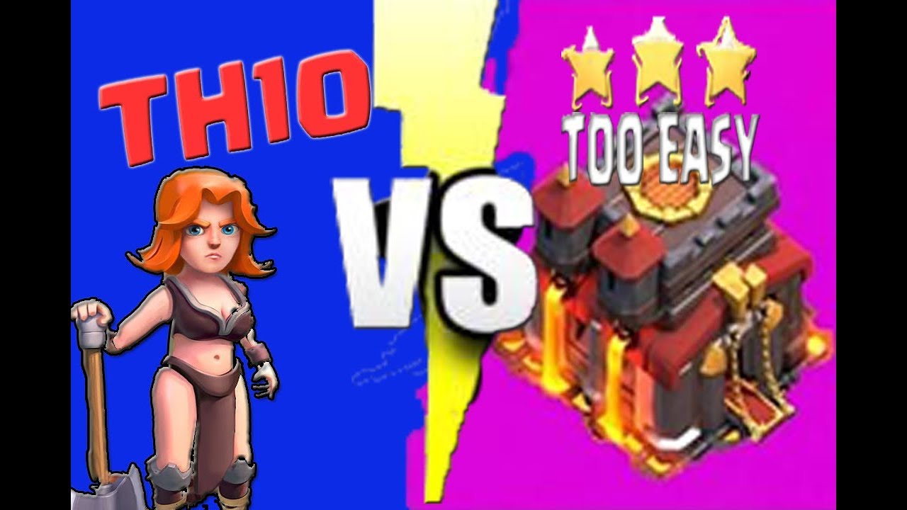 Best Townhall 10 War Attack Strategy With Valkyrie Clash Of Clans Attack Best Mass Valkyrie Attack