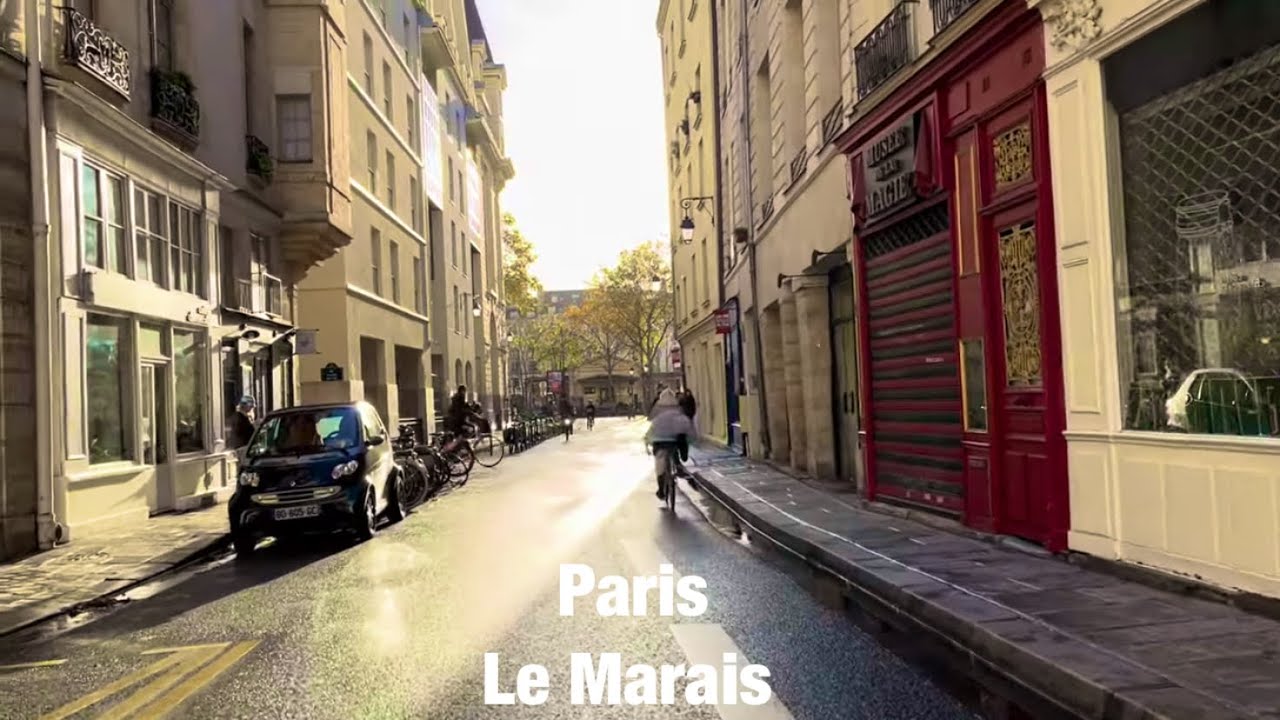 Paris city walks   Le Marais   Paris,France 4K