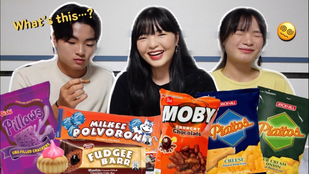 Korean Cousins Try Filipino Snacks for the First Time 🇵🇭 *No Filter* Ep 1