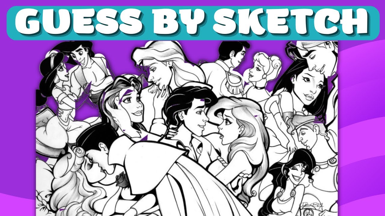 Guess Disney Princess by the Sketch of her Prince ❤️‍🔥| Disney Quiz 📝