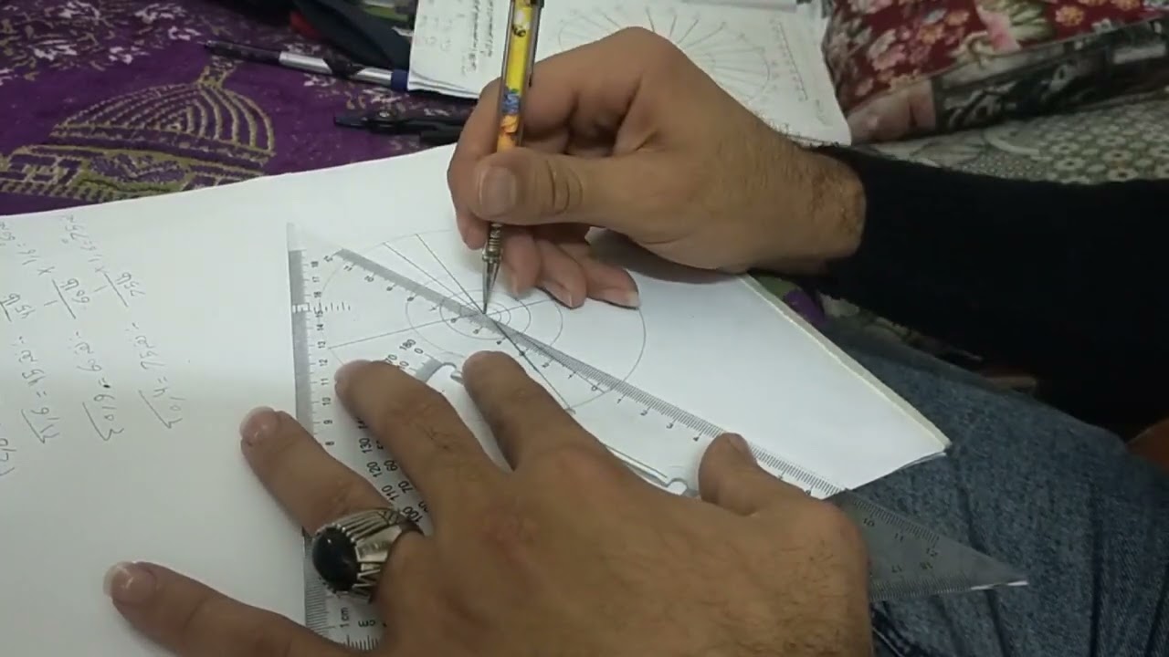 المسقط القطبي المركزي رياضيا - برنامج المساحة والخرائط