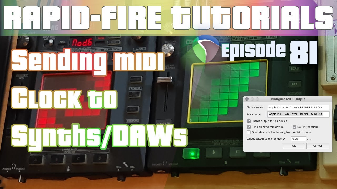 Как отправить MIDI-сигнал на внешние синтезаторы/другие DAW (уроки Rapid-fire REAPER, выпуск 81)
