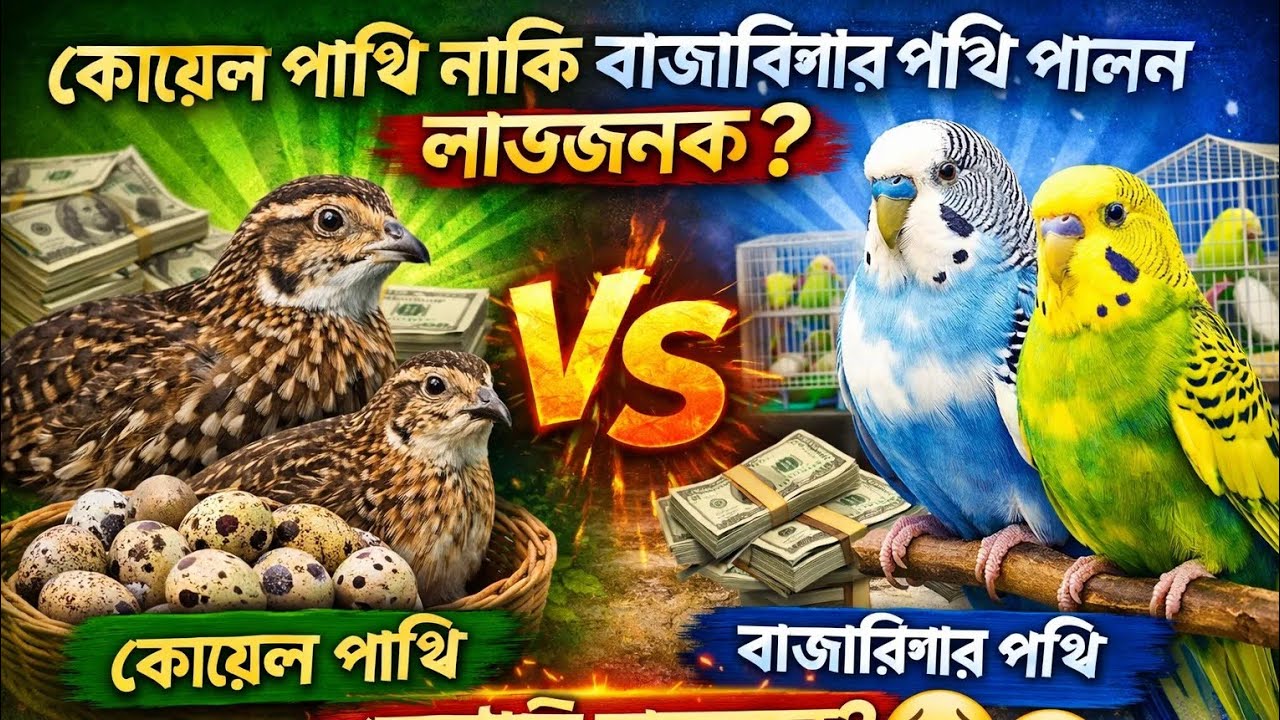​কোয়েল পাখি নাকি বাজারিগার পাখি🐦: কোনটিতে বেশি লাভ? | Quail vs Budgies Farming 