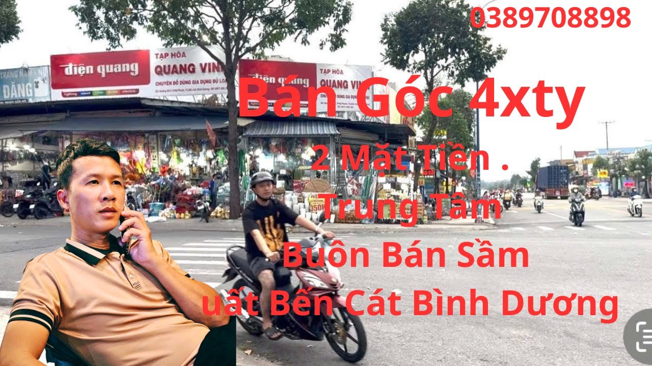 Bán căn góc 2 mặt tiền đường nhựa lớn ngay trung tâm chợ khu công nghiệp Mỹ Phước ba bình dương 