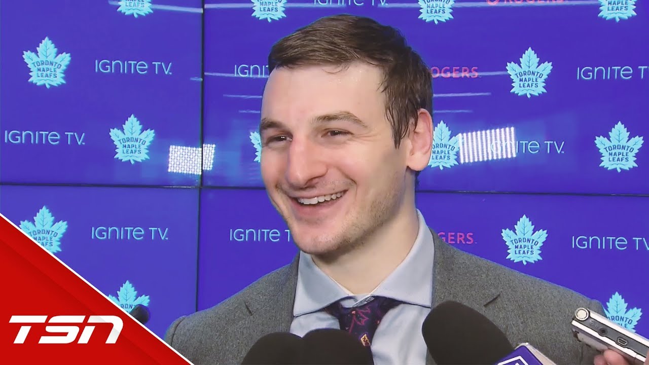 Marner's singing interrupts Hyman's media session