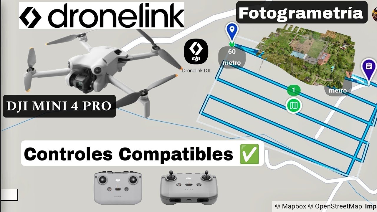 DJI MINI 4 PRO - aplicación Dronelink para Fotogrametria, Controles Compatibles