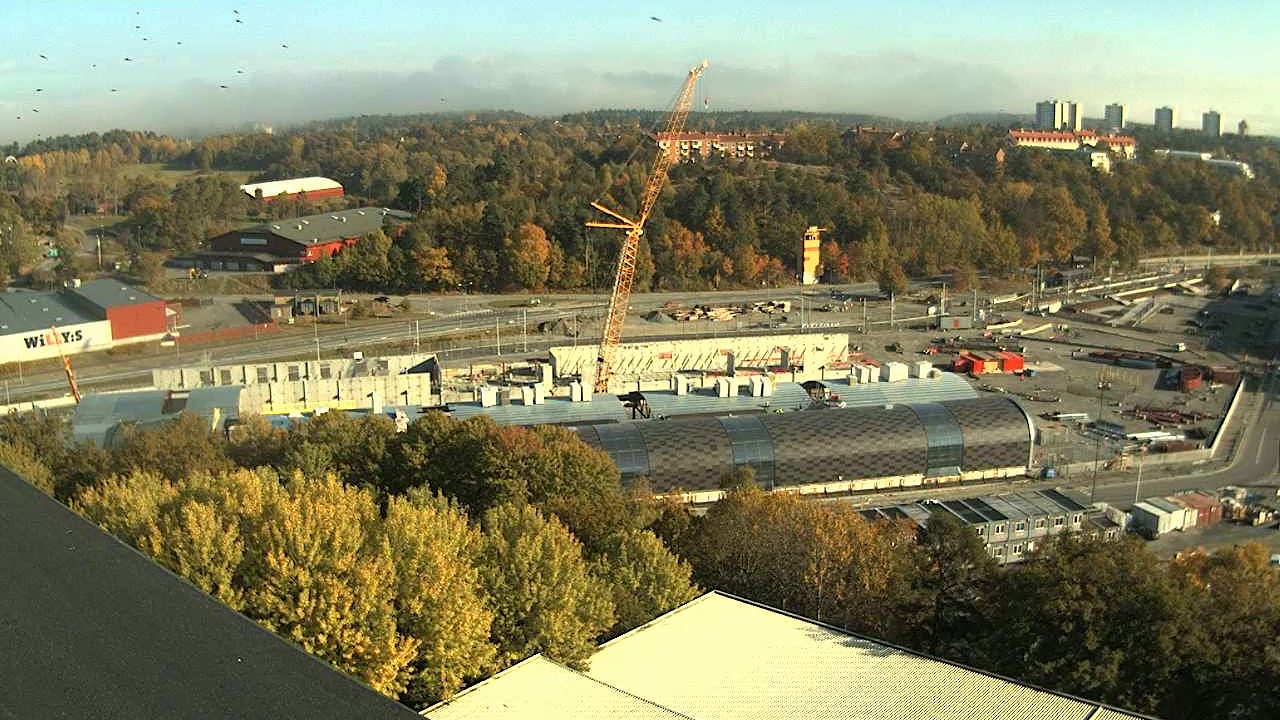 Bygget av Liding&ouml;banans dep&aring; i AGA