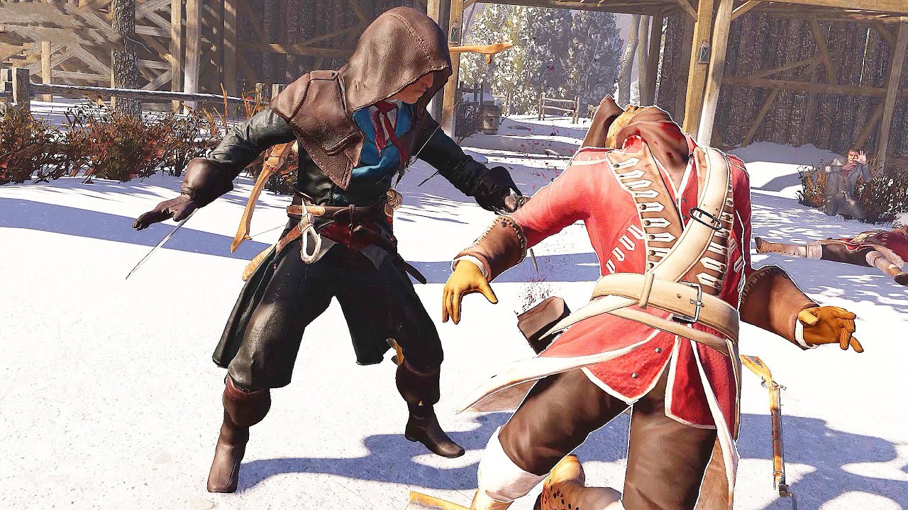 Assassin's Creed 3 Remastered Arno Dorian Hidden Blade Rampage & French Sword Combat Gameplay