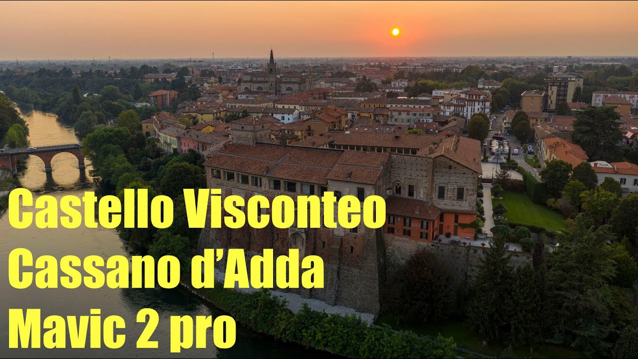 Drone Mavic 2 pro sul Castello Visconteo di Cassano d'Adda