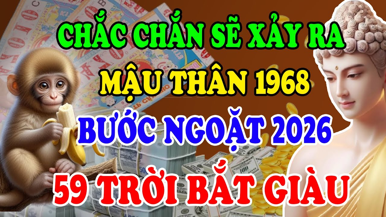 VÉN MÀN BÍ MẬT MẬU THÂN 1968: 3 Bước Ngoặt Năm 2026 Giúp Đổi Đời Hậu Vận Phát Tài, Tiền Của Đầy Nhà