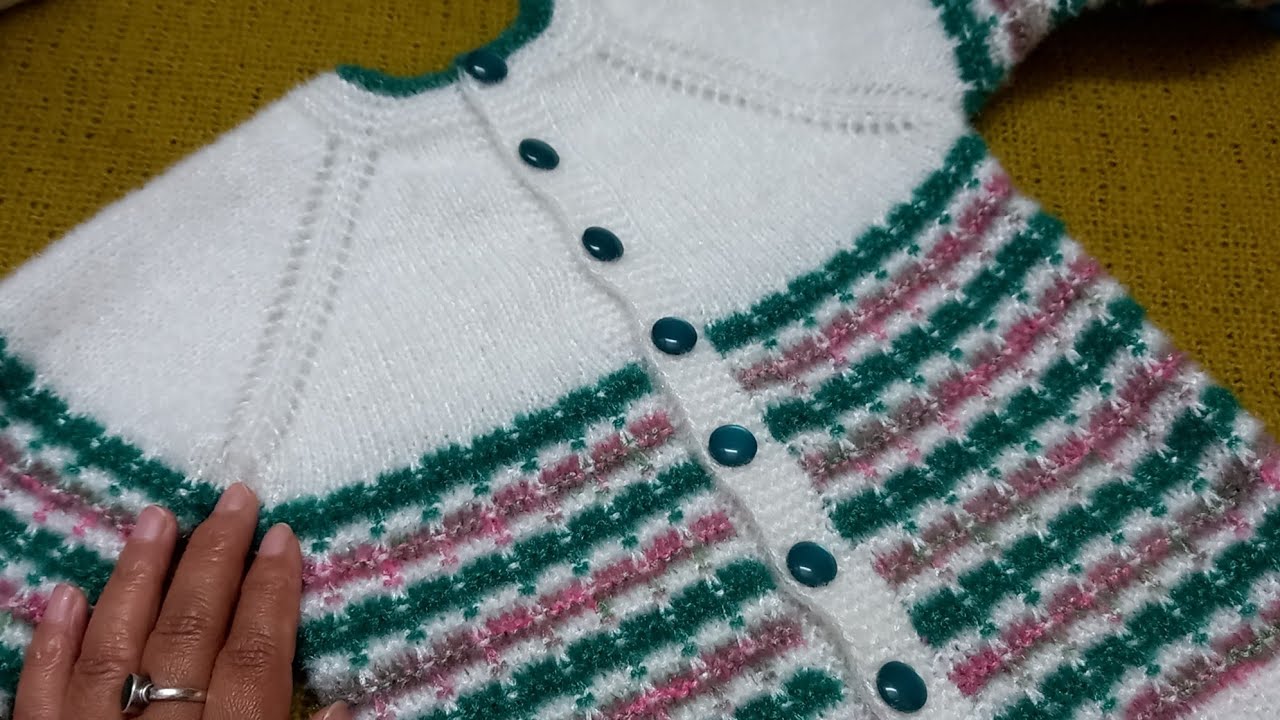 (P-1)3 year baby colorful sweater/आसान तरीके से बनाए 