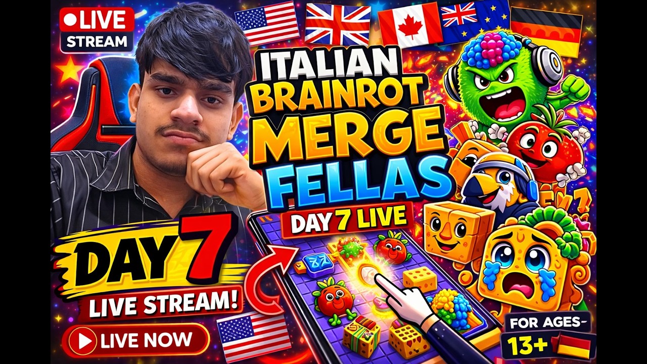 😱 Italian Brainrot Merge Fellas NEW UPDATE Live Gameplay | Day 7 Live 4 Stream