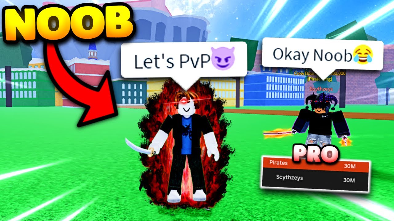 Я замаскировался под НУБА, чтобы уничтожить ПРО в Blox Fruits!