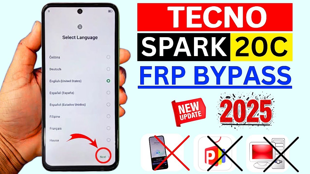 Tecno Spark 20c (BG7) FRP Bypass 2025 Without PC - Share Article Not Working - Google Account Bypass