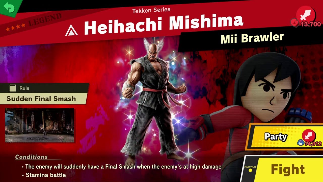 Super Smash Bros Ultimate: Heihachi Mishima Spirit Battle