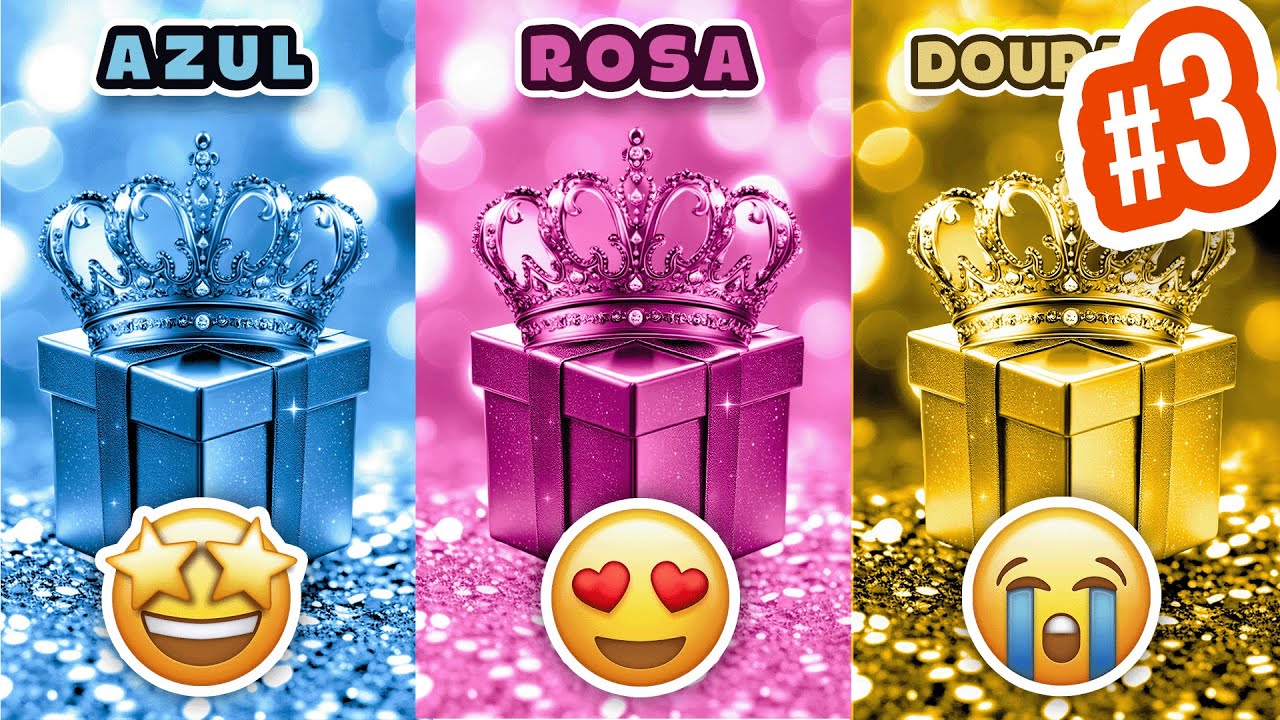 #3 - 🎁 ESCOLHA SEU PRESENTE!  Mega Desafio das Cores! 💙💖💛  Qual Você Vai Escolher? 😱🤩